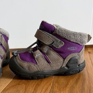Keen Kids' Purple and Tan Adventure Boots